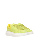 Alexander Mc Queen Oversized Suede Sneakers For Women In Green/Yellow