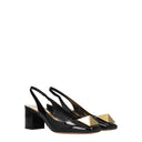 Valentino Garavani One Stud Women's Sandals Patent Leather Black