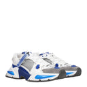 Dolce&Gabbana Men's Sneakers White/Electric Blue Fabric