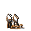 Versace Damess Bruin lederen sandalen