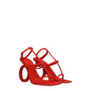 Salvatore Ferragamo Elina Women's Sandals Red Suede/Flame