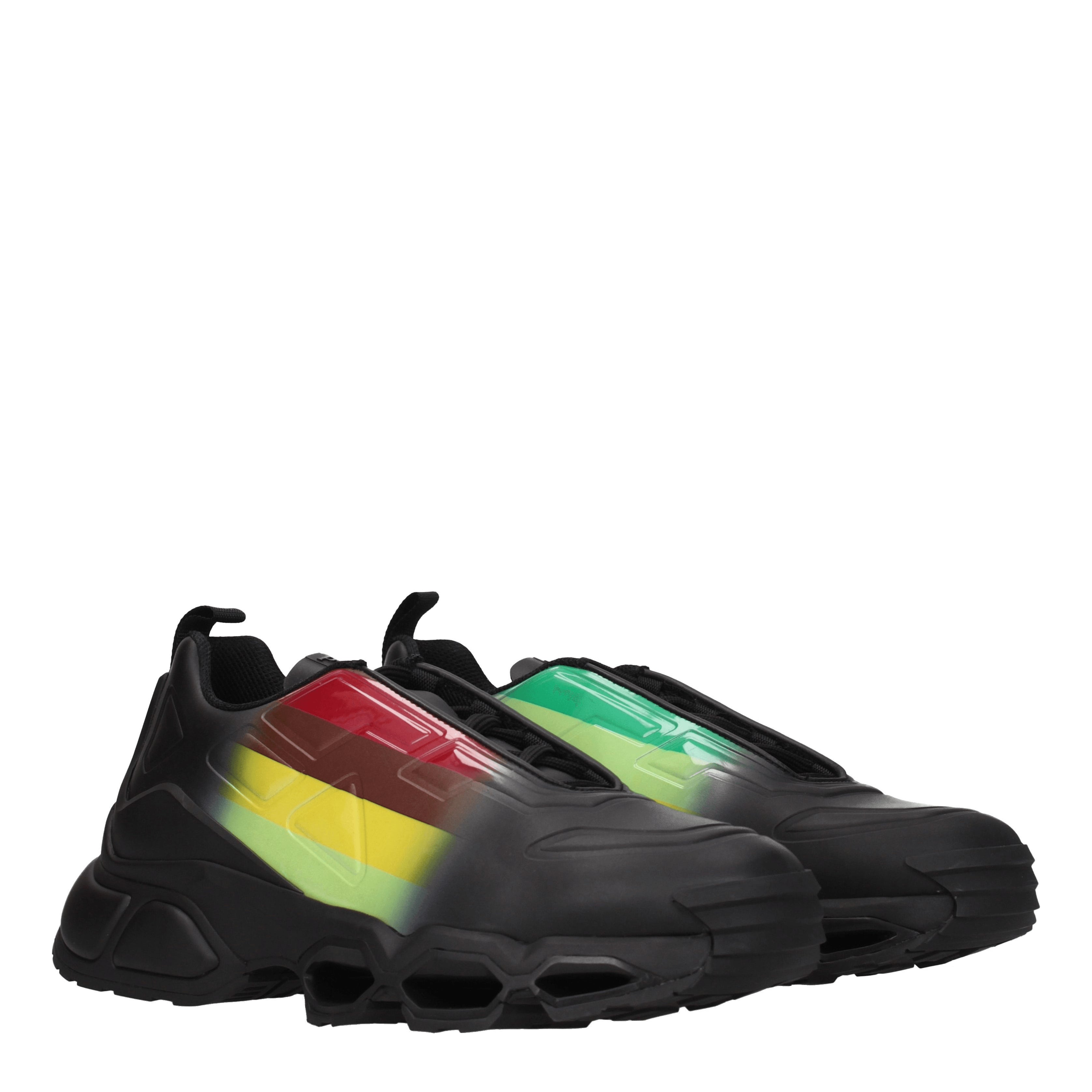 Prada Sneakers Collision Cross Men Leather Black/Apple