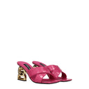 Dolce&Gabbana Women's Sandals Pink/Fuchsia Leather