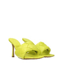 Bottega Veneta Women's Sandals Green/Kiwi Leather