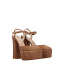 Stuart Weitzman Skyhi Women's Suede Sandals Beige/Cappuccino