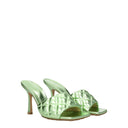 Bottega Veneta Women's Sandals Green/Pistachio Leather