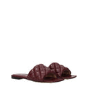 Bottega Veneta Women's Red/Merlot Leather Sandals And Clogs