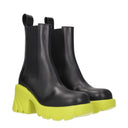 Bottega Veneta Women's Ankle Boots Black Leather/Kiwi