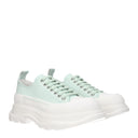 Alexander Mc Queen Herens Sneakers Groen/Aqua Leer