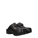 Salvatore Ferragamo Nee Dames's Leren zwarte slippers en klompen