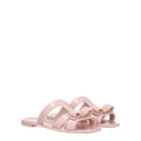 Salvatore Ferragamo Lylia Women's Flip Flops And Clogs Pvc Pink/Antique Pink