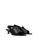 Premiata Vanity Mujers Sandalias de Cuero Negro