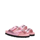 Palm Angels Slippers And Clogs Women Pink Leather