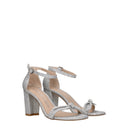 Stuart Weitzman Nearlynude Women's Sandals Silver Fabric