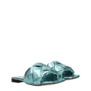 Bottega Veneta Women's Clogs And Mules Sky Blue/Ice Moon Leather