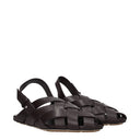 Bottega Veneta Men's Slippers And Clogs Brown/Chocolate Leather