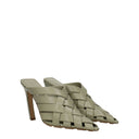 Bottega Veneta Women's Sandals Green Leather/Travertine