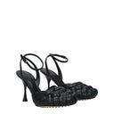 Bottega Veneta Women's Sandals Green/Ink Leather