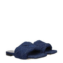 Bottega Veneta Lido Women's Slippers And Clogs Blue/Denim Fabric