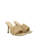 Bottega Veneta Lido Women's Sandals Raffia Beige/Sugar Cane