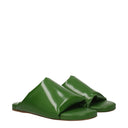 Bottega Veneta Women's Sandals And Clogs Green/Chili Pepper Leather
