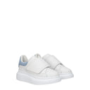 Alexander Mc Queen Gift Idea Sneakers Kids Men Leather White/Light Blue