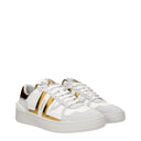 Lanvin Sneakers Clay Women's Fabric White/Gold