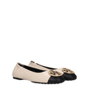 Tory Burch Women's Ballerina Flats Leather Beige/Black