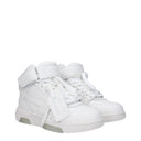 Off White Damskie trampki z białej skóry