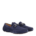 Salvatore Ferragamo Paris Eco Mokassins Herren Wildleder Blau/Marineblau