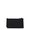 Saint Laurent Hombres Cartera de piel de cocodrilo negra