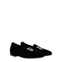 Palm Angels Women's Velvet Black Loafers
