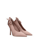 Valentino Garavani Women's Décolleté Satin Pink/Flesh Pink