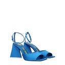 The Attico Piper Sandali Donna's Blu satinato/turchese