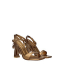 Palm Angels Women's Sandals Leather Gold/Dark Gold