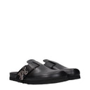 Palm Angels Slippers And Clogs Men Leather Black
