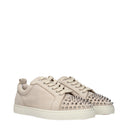 Louboutin Sneakers Louis Junior Men Leather Beige