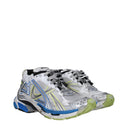 Balenciaga Baskets Runner Hommes Tissu Blanc/Bleu