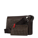 Louboutin Crossbody Bag Funky Men Suede Brown/Coffee