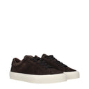 Moncler Monaco 2 Men's Suede Brown Sneakers