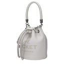 Marc Jacobs Handbags The Donna White Leather/Cotton Bucket Bag