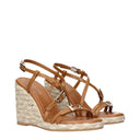 Stuart Weitzman Zeppe Georgie Damess Leer Bruin
