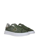 Philippe Model Temple Men's Sneakers Suede Green/Military Green