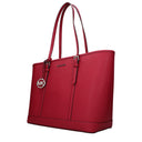 Michael Kors Jet Set Travel Women's Shoulder Bag Red/Dark Raspberry Leather