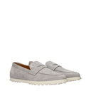 Tod's Women's Suede Moccasins Gray/Light Gray