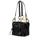 Prada Mujers Bolso de hombro colgante de cuero negro