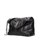 Saint Laurent Puffer Shoulder Bag Women Leather Black