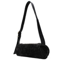 Jil Sander Cannolo Shoulder Bag Women Fur Black