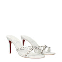 Sandały damskie Louboutin z białej skóry