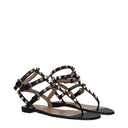 Valentino Garavani Femmes Tongs Cuir Noir